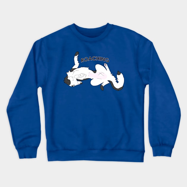 Black/White Silken Windhound Roach Crewneck Sweatshirt by leowatchs